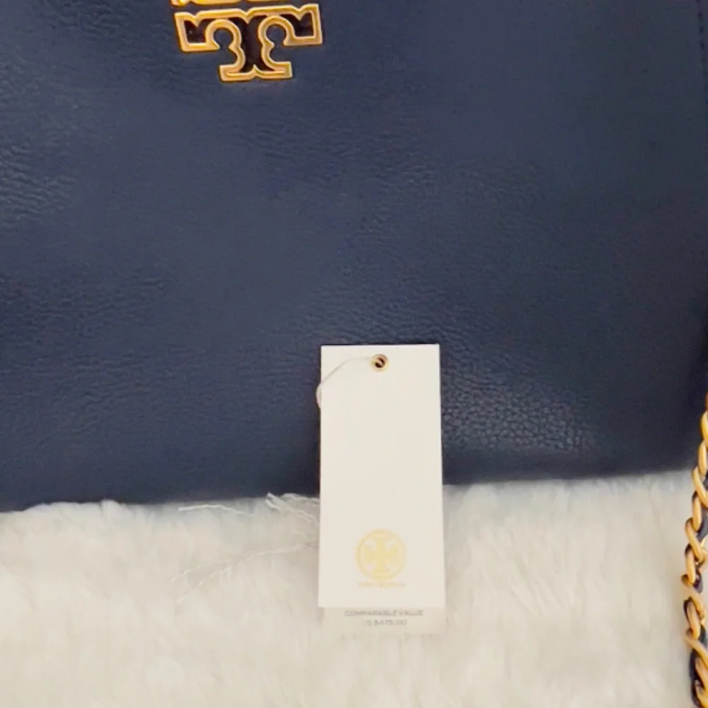 Tory Burch Britten Tote Royal Navy - Picture 8 of 9